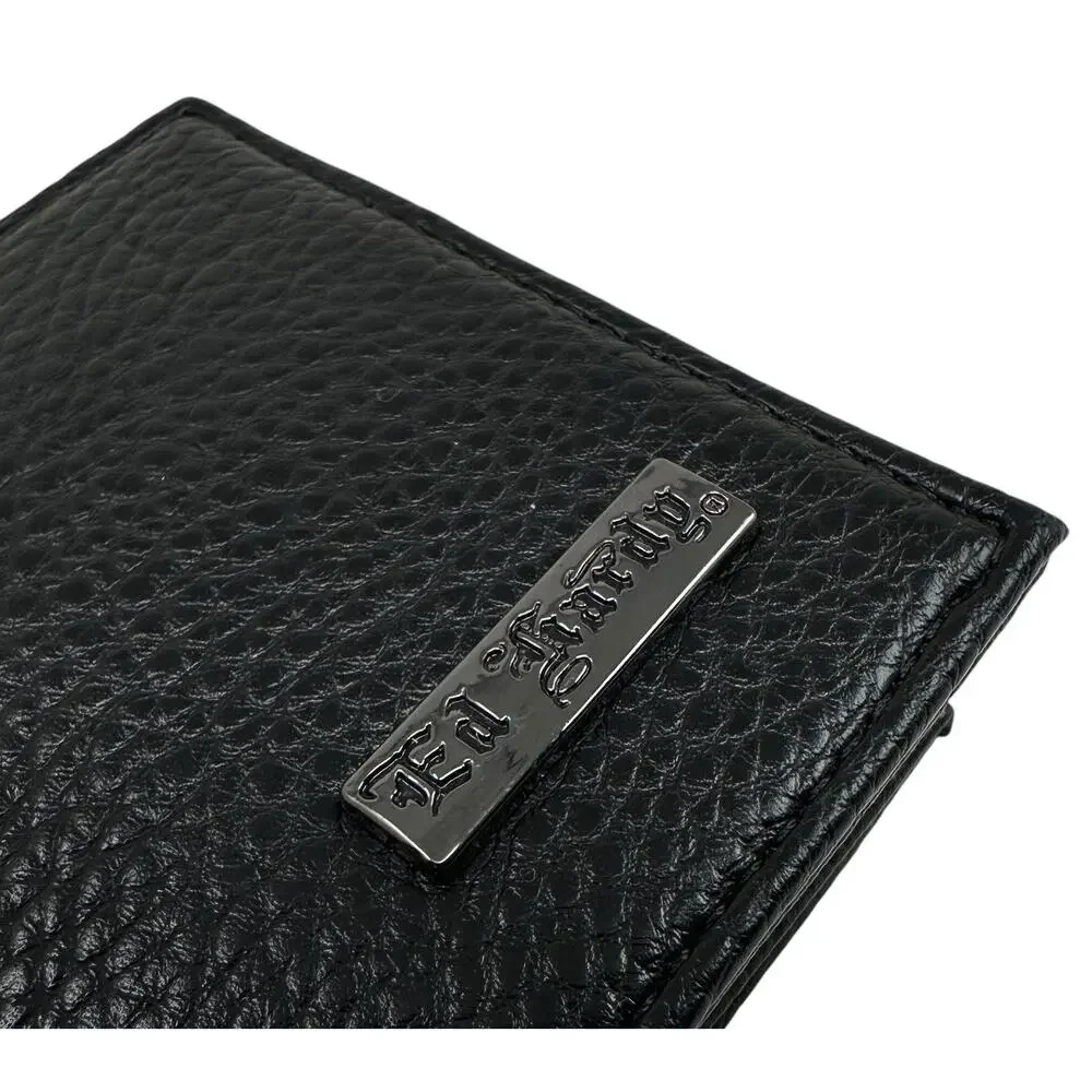 Ed Hardy Men's Bifold Black Wallet With Valet Tray Gift Box